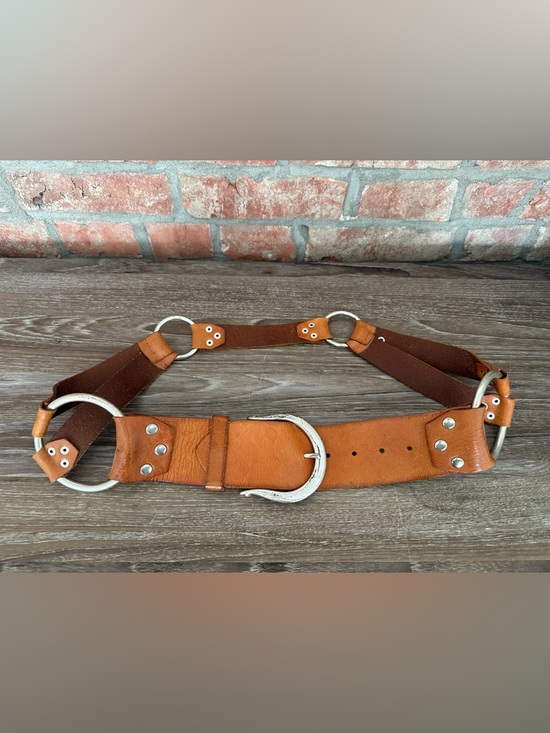Linea Pelle Accessories - Linea Pelle Vintage Brown Leather Belt